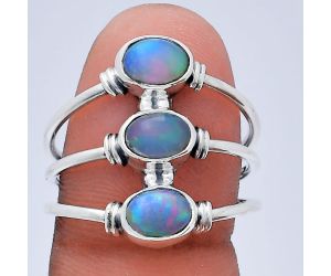 Ethiopian Opal Ring size-10 EXR03368 R-1566, 7x5 mm