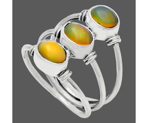 Ethiopian Opal Ring size-7 EXR03376 R-1566, 7x5 mm