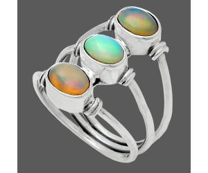 Ethiopian Opal Ring size-7 EXR03380 R-1566, 7x5 mm