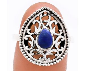 Lapis Lazuli Ring size-8 EXR03382 R-1038, 7x5 mm