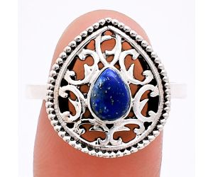 Lapis Lazuli Ring size-9.5 EXR03383 R-1038, 7x5 mm