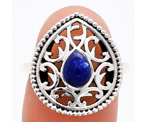 Lapis Lazuli Ring size-8 EXR03385 R-1038, 7x5 mm