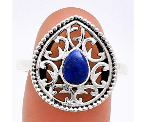 Lapis Lazuli Ring size-10 EXR03386 R-1038, 7x5 mm