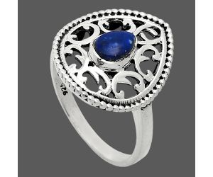 Lapis Lazuli Ring size-8.5 EXR03387 R-1038, 7x5 mm