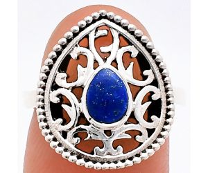 Lapis Lazuli Ring size-6.5 EXR03388 R-1038, 7x5 mm