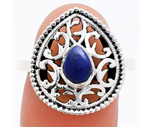 Lapis Lazuli Ring size-9 EXR03392 R-1038, 7x5 mm