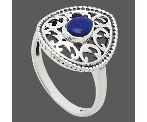 Lapis Lazuli Ring size-9 EXR03392 R-1038, 7x5 mm