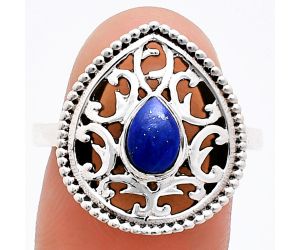 Lapis Lazuli Ring size-8 EXR03393 R-1038, 7x5 mm