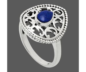 Lapis Lazuli Ring size-8 EXR03393 R-1038, 7x5 mm