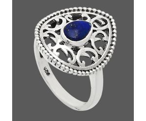 Lapis Lazuli Ring size-7 EXR03394 R-1038, 7x5 mm