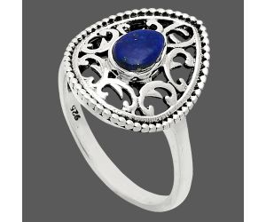 Lapis Lazuli Ring size-9.5 EXR03395 R-1038, 7x5 mm