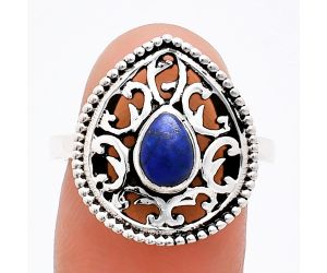 Lapis Lazuli Ring size-8 EXR03397 R-1038, 7x5 mm