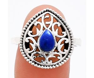 Lapis Lazuli Ring size-10 EXR03398 R-1038, 7x5 mm