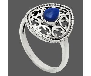 Lapis Lazuli Ring size-10 EXR03398 R-1038, 7x5 mm