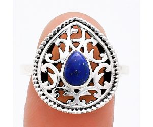 Lapis Lazuli Ring size-9 EXR03399 R-1038, 7x5 mm