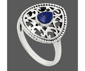 Lapis Lazuli Ring size-9 EXR03399 R-1038, 7x5 mm