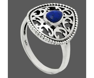 Lapis Lazuli Ring size-9 EXR03400 R-1038, 7x5 mm