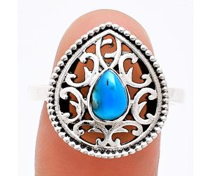 Sleeping Beauty Turquoise Ring size-10 EXR03402 R-1038, 7x5 mm