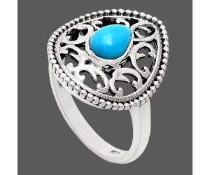 Sleeping Beauty Turquoise Ring size-7 EXR03403 R-1038, 7x5 mm