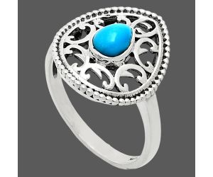 Sleeping Beauty Turquoise Ring size-10 EXR03404 R-1038, 7x5 mm