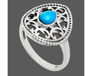 Sleeping Beauty Turquoise Ring size-8 EXR03405 R-1038, 7x5 mm