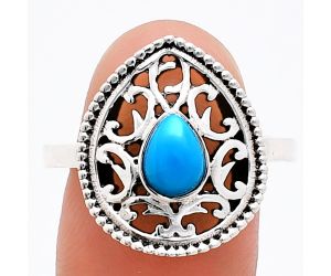 Sleeping Beauty Turquoise Ring size-10 EXR03406 R-1038, 7x5 mm