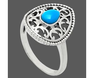 Sleeping Beauty Turquoise Ring size-10 EXR03406 R-1038, 7x5 mm