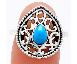 Sleeping Beauty Turquoise Ring size-9 EXR03407 R-1038, 7x5 mm