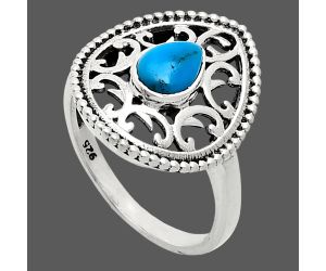 Sleeping Beauty Turquoise Ring size-8 EXR03410 R-1038, 7x5 mm