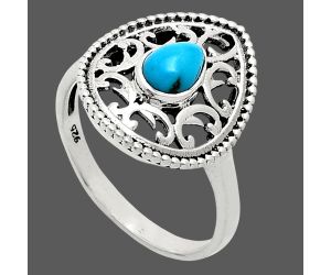 Sleeping Beauty Turquoise Ring size-10 EXR03412 R-1038, 7x5 mm