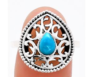 Sleeping Beauty Turquoise Ring size-9 EXR03413 R-1038, 7x5 mm