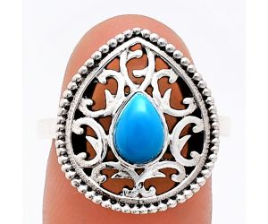 Sleeping Beauty Turquoise Ring size-7 EXR03414 R-1038, 7x5 mm