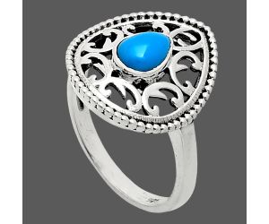 Sleeping Beauty Turquoise Ring size-8 EXR03418 R-1038, 7x5 mm