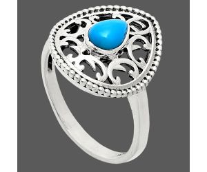 Sleeping Beauty Turquoise Ring size-9.5 EXR03420 R-1038, 7x5 mm