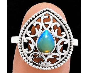 Ethiopian Opal Ring size-8 EXR03425 R-1038, 7x5 mm