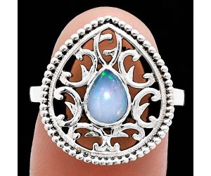 Ethiopian Opal Ring size-7 EXR03429 R-1038, 7x5 mm