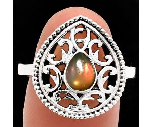 Ethiopian Opal Ring size-10 EXR03430 R-1038, 7x5 mm