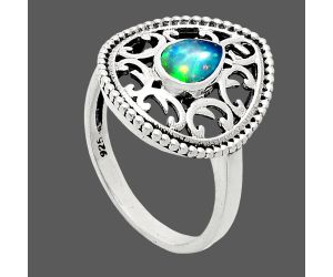 Ethiopian Opal Ring size-8 EXR03433 R-1038, 7x5 mm