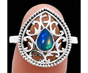 Ethiopian Opal Ring size-10 EXR03434 R-1038, 7x5 mm