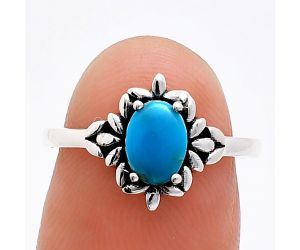 Sleeping Beauty Turquoise Ring size-6 EXR03439 R-1721, 7x5 mm