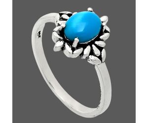 Sleeping Beauty Turquoise Ring size-7 EXR03440 R-1721, 7x5 mm