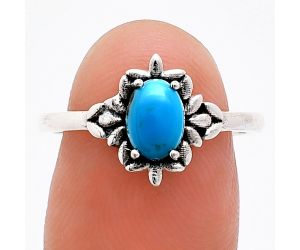 Sleeping Beauty Turquoise Ring size-8 EXR03441 R-1721, 7x5 mm