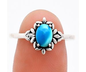 Sleeping Beauty Turquoise Ring size-8.5 EXR03443 R-1721, 7x5 mm