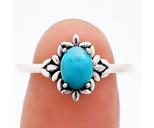 Sleeping Beauty Turquoise Ring size-9 EXR03444 R-1721, 7x5 mm