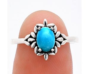 Sleeping Beauty Turquoise Ring size-7 EXR03445 R-1721, 7x5 mm