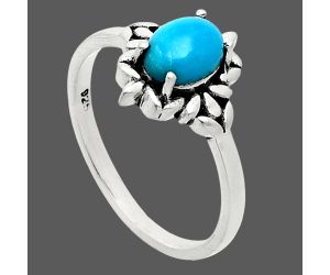 Sleeping Beauty Turquoise Ring size-7 EXR03445 R-1721, 7x5 mm