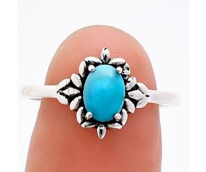 Sleeping Beauty Turquoise Ring size-9 EXR03446 R-1721, 7x5 mm