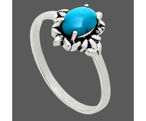 Sleeping Beauty Turquoise Ring size-9 EXR03446 R-1721, 7x5 mm