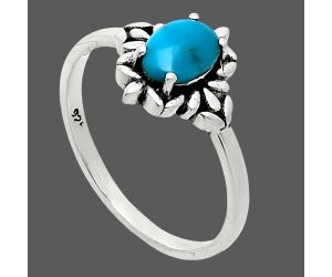 Sleeping Beauty Turquoise Ring size-8 EXR03448 R-1721, 7x5 mm