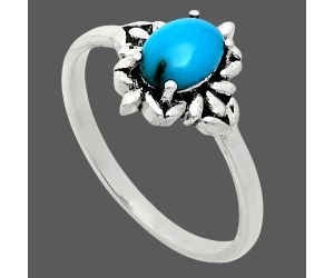 Sleeping Beauty Turquoise Ring size-8 EXR03450 R-1721, 7x5 mm